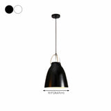 Industrial Dome Metal Pendant Light Adjustable Cord Image - 12