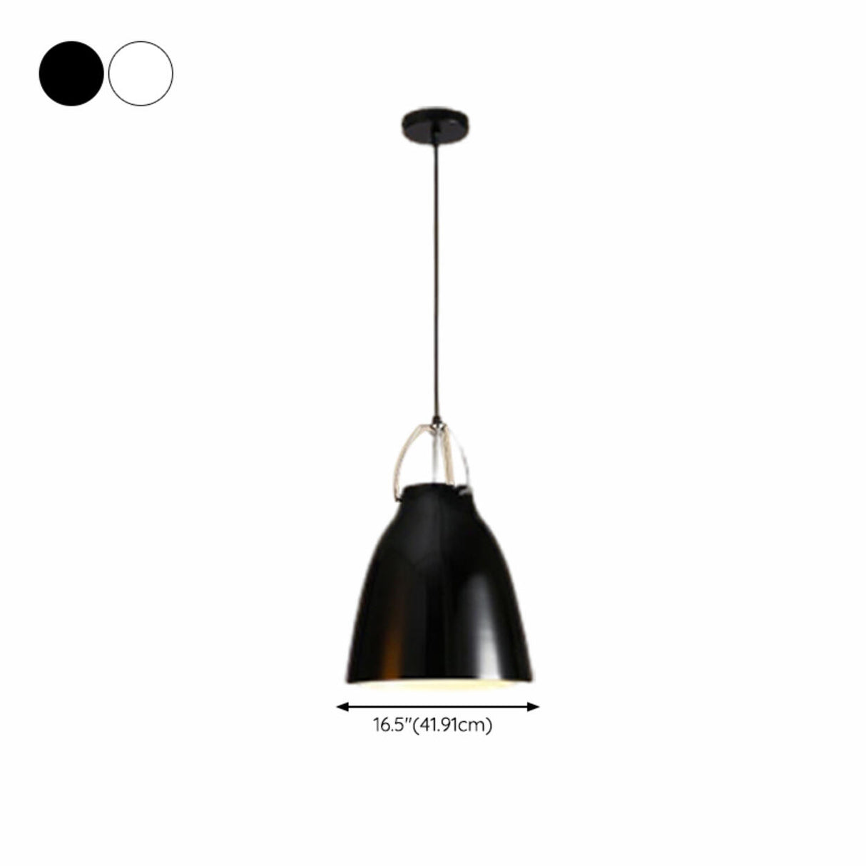 Industrial Dome Metal Pendant Light Adjustable Cord Image - 13