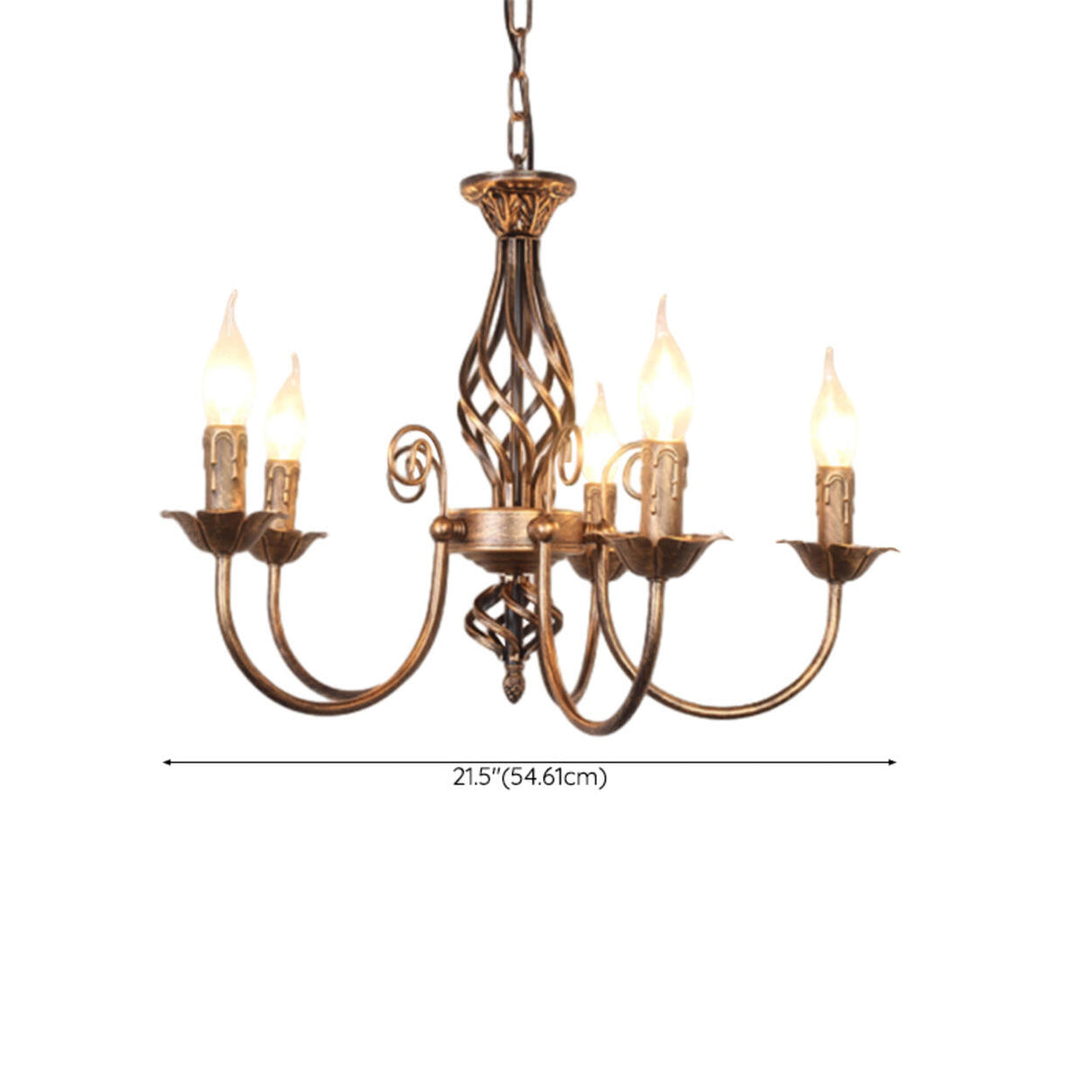 Industrial Farmhouse Bronze Candelabra Chandelier Image - 17