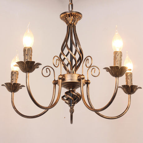 Industrial Farmhouse Bronze Candelabra Chandelier Image - 2