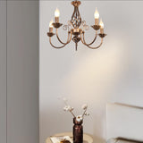 Industrial Farmhouse Bronze Candelabra Chandelier Image - 5