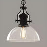 Industrial Farmhouse Dome Clear Glass Pendant Light Image - 1