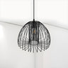 Industrial Frame Black Geometric Wire Cage Pendant Light Image - 1