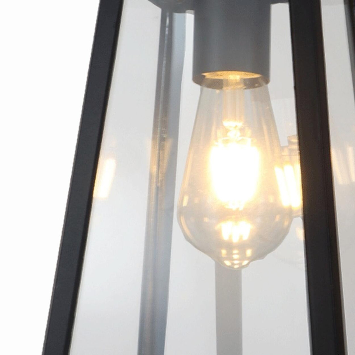 Industrial Geometric Clear Glass Outdoor Pendant Light Image - 7