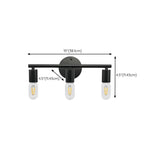 Industrial Geometric Double Bulb Vanity Wall Light Image - 14