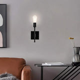 Industrial Geometric Double Bulb Vanity Wall Light Image - 2