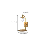 Industrial Glass and Wood Bedside Metal Wall Sconce Image - 16