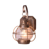 Industrial Globe Bronze Glass Exterior Wall Sconce Light Image - 16