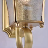 Industrial Gold Glass Exterior Lantern Wall Sconce Image - 13