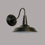 Industrial Gooseneck Black LED Metal Wall Sconce Image - 6