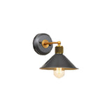 Industrial Gray Cone LED External Metal Wall Sconce Image - 5