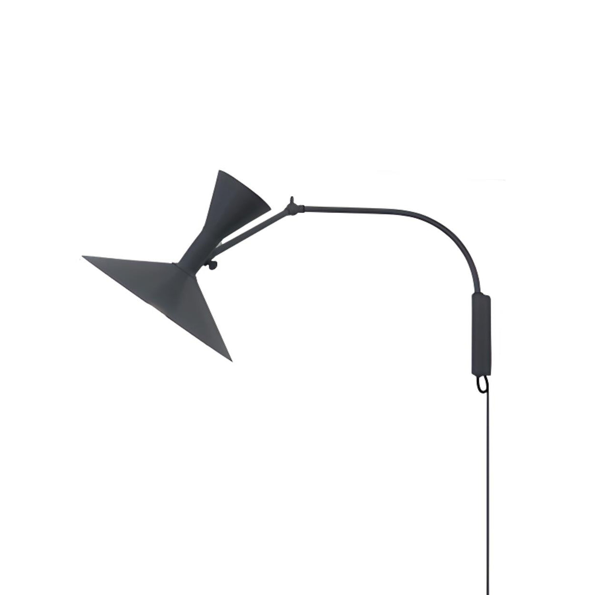 Industrial Gray Cone Up Down Swing Arm Wall Sconce Image - 11