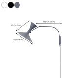 Industrial Gray Cone Up Down Swing Arm Wall Sconce Image - 14