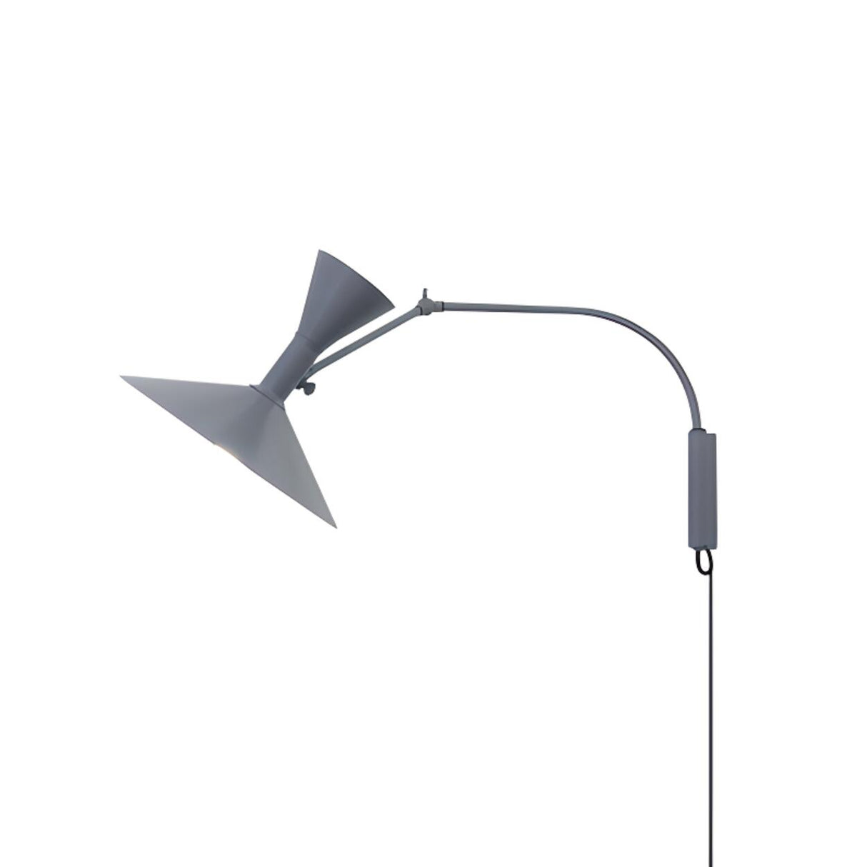 Industrial Gray Cone Up Down Swing Arm Wall Sconce Image - 7