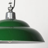 Industrial Green Warehouse Dome Pendant Light Image - 11