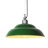 Industrial Green Warehouse Dome Pendant Light Image - 5