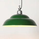 Industrial Green Warehouse Dome Pendant Light Image - 7