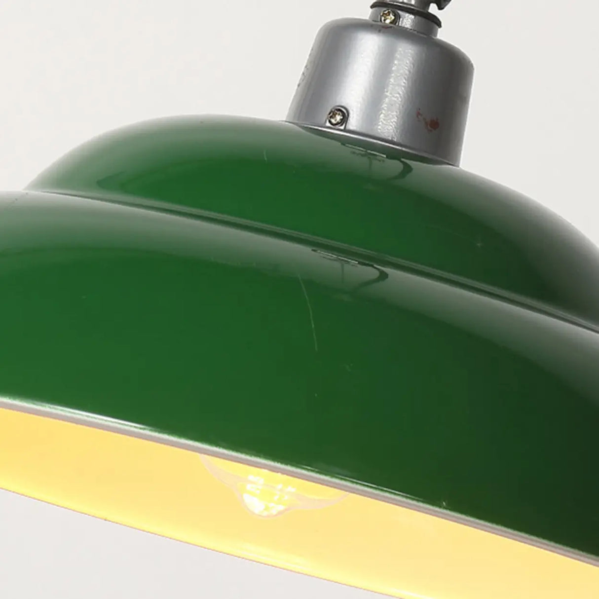 Industrial Green Warehouse Dome Pendant Light Image - 9