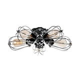 Industrial Iron Black Wire Semi-Flush Mount Lamp 5-Head Image - 11