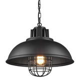 Industrial Iron Chain Dome Kitchen Island Pendant Light Image - 5