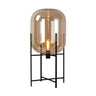 Industrial Living Room Amber Glass Oda Floor Lamp Image - 6