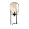 Industrial Living Room Amber Glass Oda Floor Lamp Image - 8