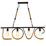 Industrial LOVE Design Rope Island Pendant Light Image - 10