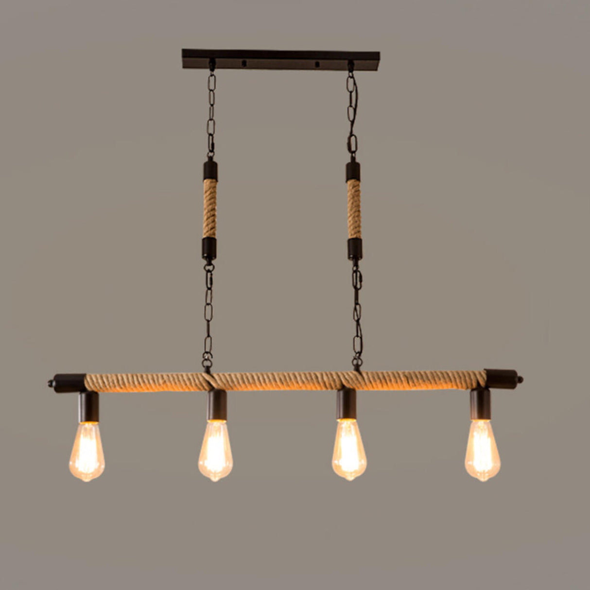 Industrial LOVE Design Rope Island Pendant Light Image - 9