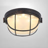 Industrial Matte Black Cylindrical LED Flush Mount Light  Image - 11