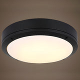 Industrial Matte Black Cylindrical LED Flush Mount Light  Image - 12