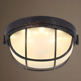 Industrial Matte Black Cylindrical LED Flush Mount Light  Image - 14