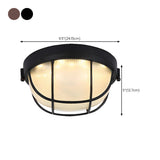 Industrial Matte Black Cylindrical LED Flush Mount Light  Image - 24