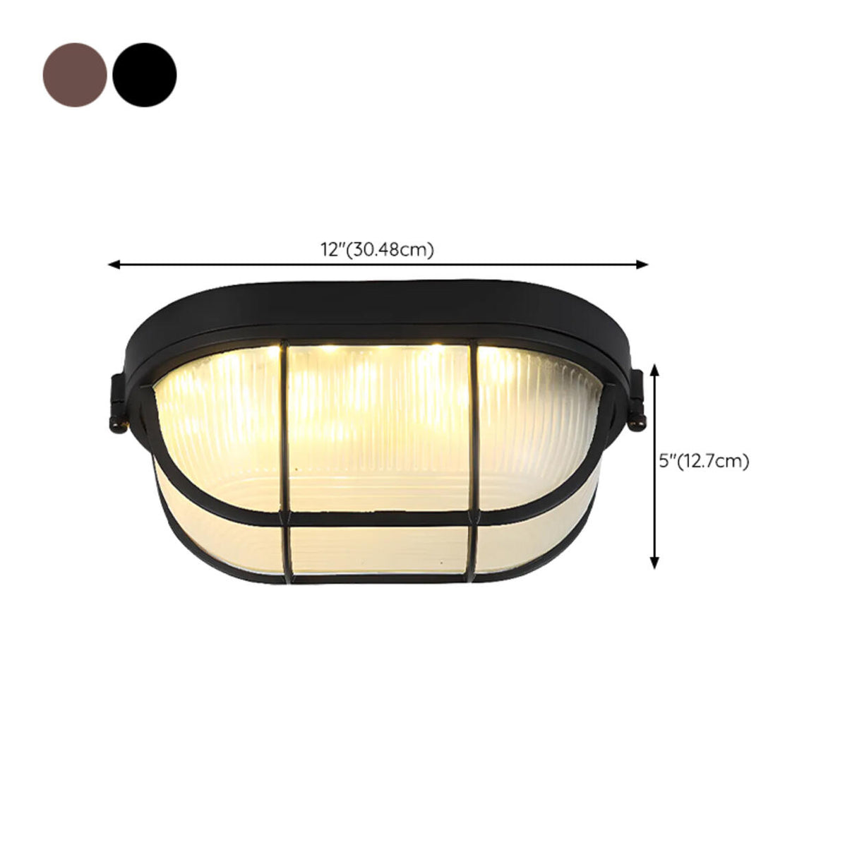 Industrial Matte Black Cylindrical LED Flush Mount Light  Image - 25