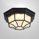 Industrial Matte Black Cylindrical LED Flush Mount Light  Image - 6