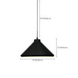 Industrial Matte Black Iron Dome Cone Pendant Light Image - 17