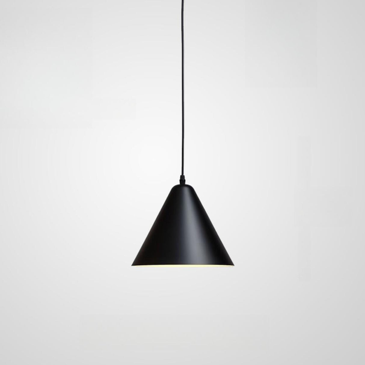 Industrial Matte Black Iron Dome Cone Pendant Light Image - 5