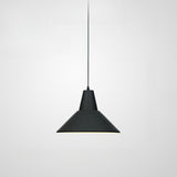 Industrial Matte Black Iron Dome Cone Pendant Light Image - 7