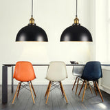 Industrial Matte Black Metal Dome Pendant Light Image - 3