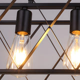 Industrial Metal Cage Kitchen Island Pendant Light Image - 13