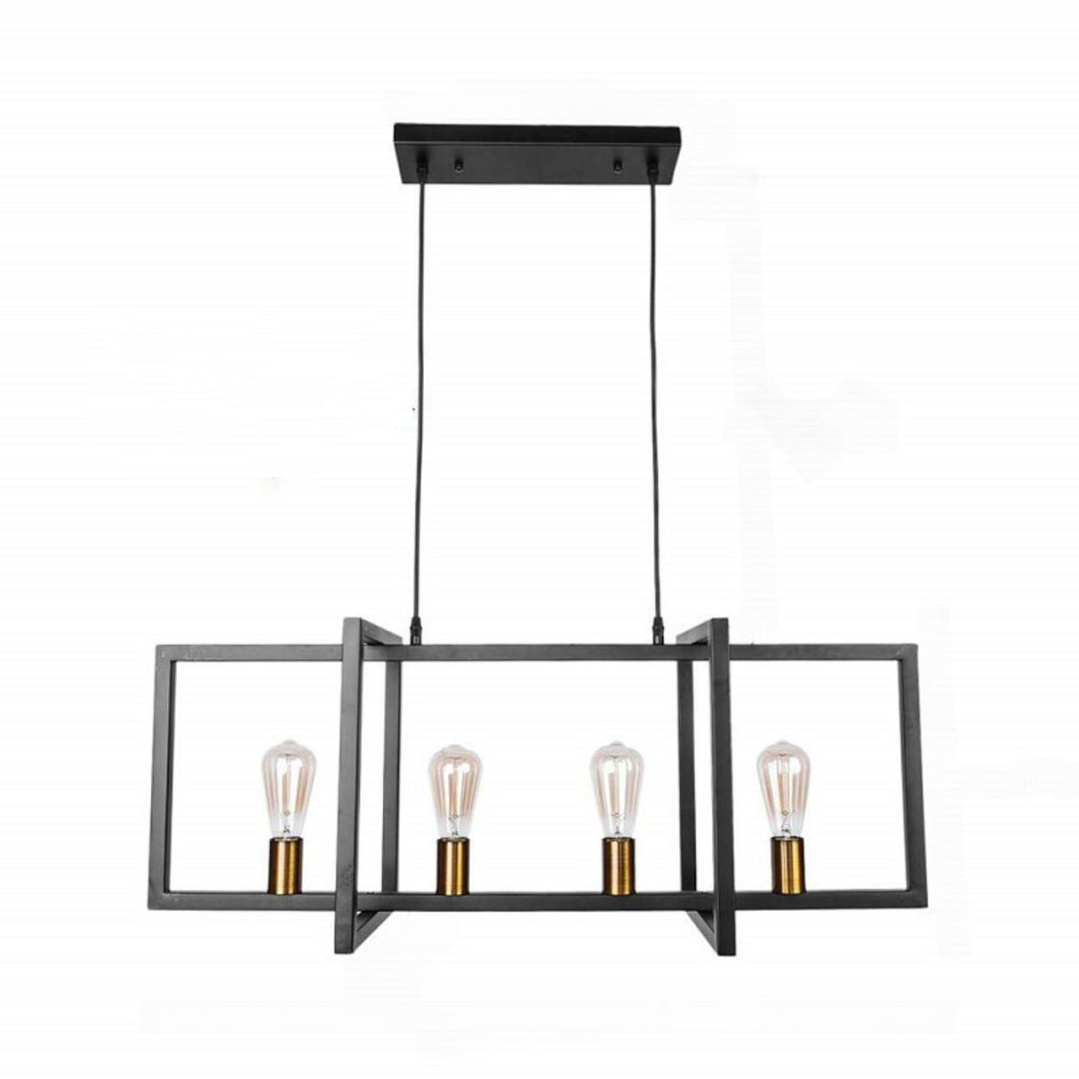 Industrial Metal Cage Kitchen Island Pendant Light Image - 3