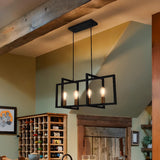 Industrial Metal Cage Kitchen Island Pendant Light Image - 4