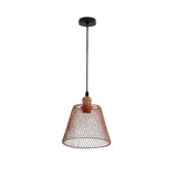 Industrial Metal Mesh Pendant Light Adjustable Height Image - 5