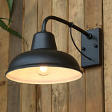 Industrial Mini Black Metal External Dome Wall Lamp Image - 4