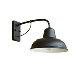 Industrial Mini Black Metal External Dome Wall Lamp Image - 5