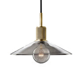 Industrial Mini Metallic Brass Cone Pendant Light Image - 11