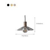 Industrial Mini Metallic Brass Cone Pendant Light #size