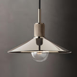 Industrial Mini Metallic Brass Cone Pendant Light Image - 9