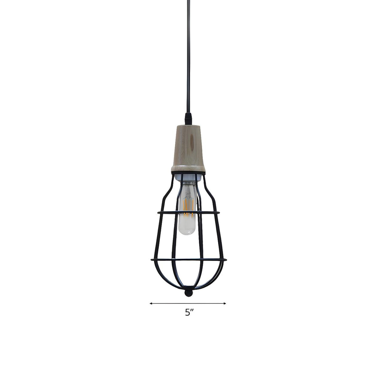 Industrial Mini Rustic Metal Cage Dining Table Pendant Light 