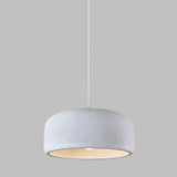 Industrial Minimalist Pot Lid Resin Dining Room Pendant Light Image - 2