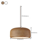 Industrial Minimalist Pot Lid Resin Dining Room Pendant Light Image - 20